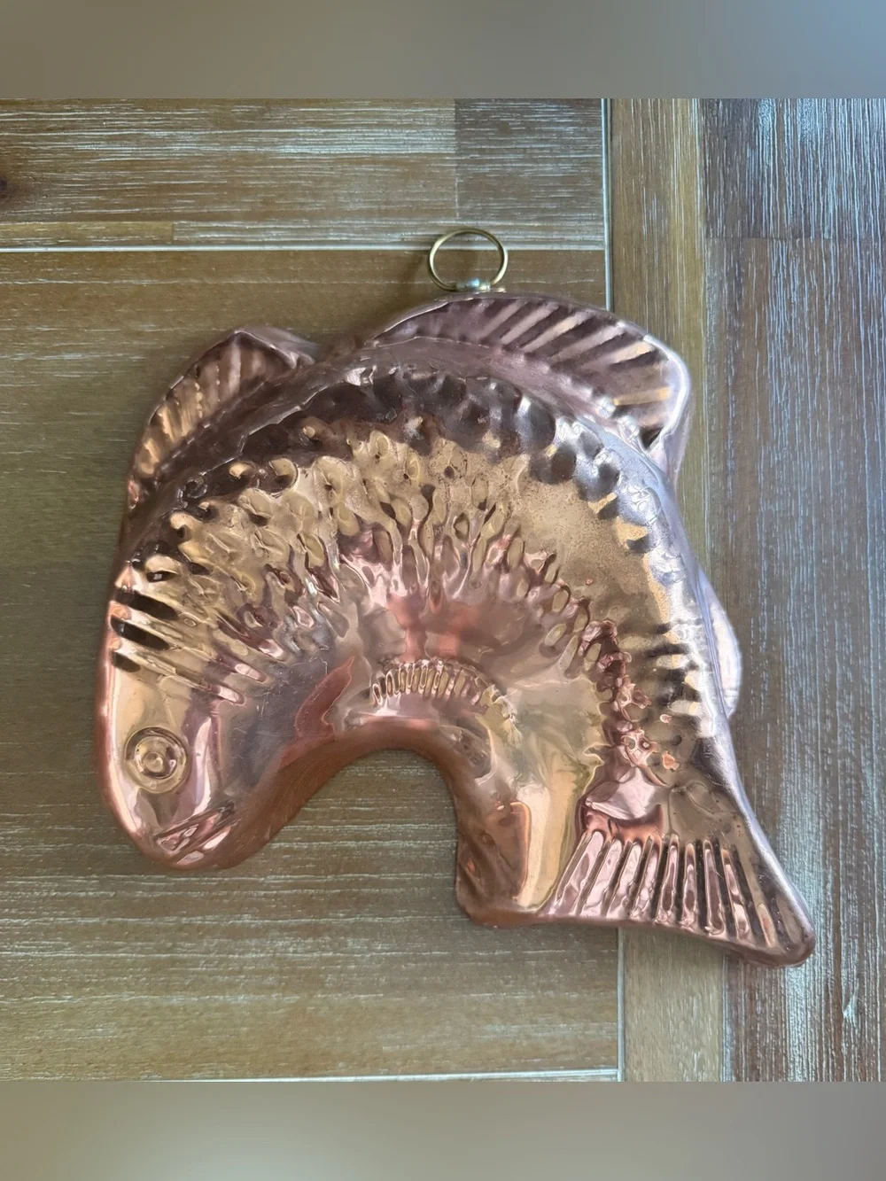 🐚🦞🐟 Vintage Set of 4 Copper Jelly Molds -  Shell, Lobster, Fish x2